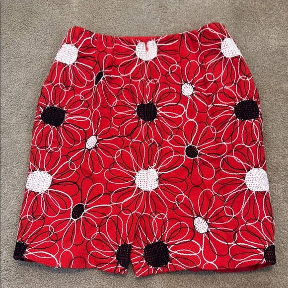 Carlisle Red Mini Pencil Skirt Casual - Picture 3 of 5